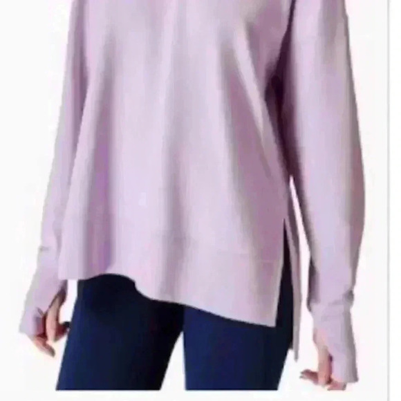 Sweaty Betty London Lilac Aster Purple After Class Oversized Sweatshirt Size XS - Picture 2 of 15